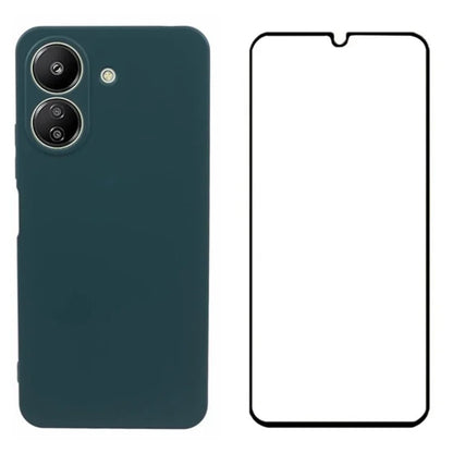 WANLONFENG RB2 Series for Xiaomi Redmi 13C 4G / Poco C65 4G Case Precise Cutout TPU Phone Cover with Screen Film