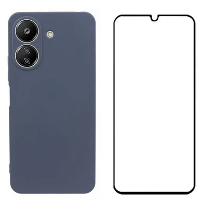 WANLONFENG RB2 Series for Xiaomi Redmi 13C 4G / Poco C65 4G Case Precise Cutout TPU Phone Cover with Screen Film