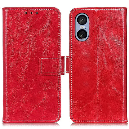For Sony Xperia 5 VI Case Crazy Horse Texture Leather Phone Wallet Cover