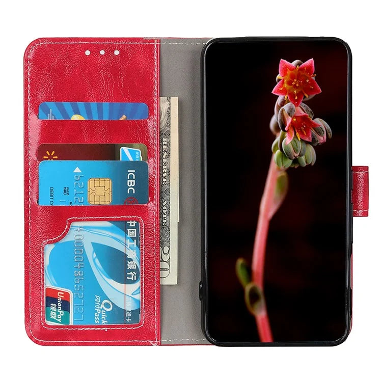 For Sony Xperia 5 VI Case Crazy Horse Texture Leather Phone Wallet Cover