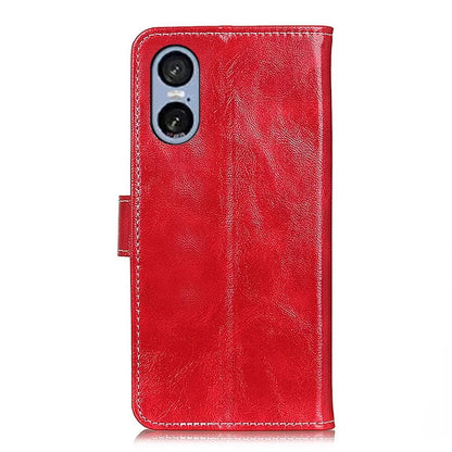 For Sony Xperia 5 VI Case Crazy Horse Texture Leather Phone Wallet Cover