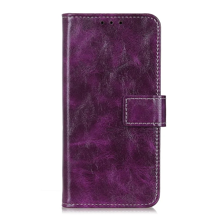 For Sony Xperia 5 VI Case Crazy Horse Texture Leather Phone Wallet Cover