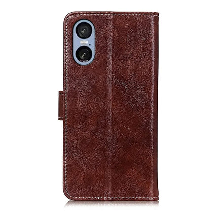 For Sony Xperia 5 VI Case Crazy Horse Texture Leather Phone Wallet Cover