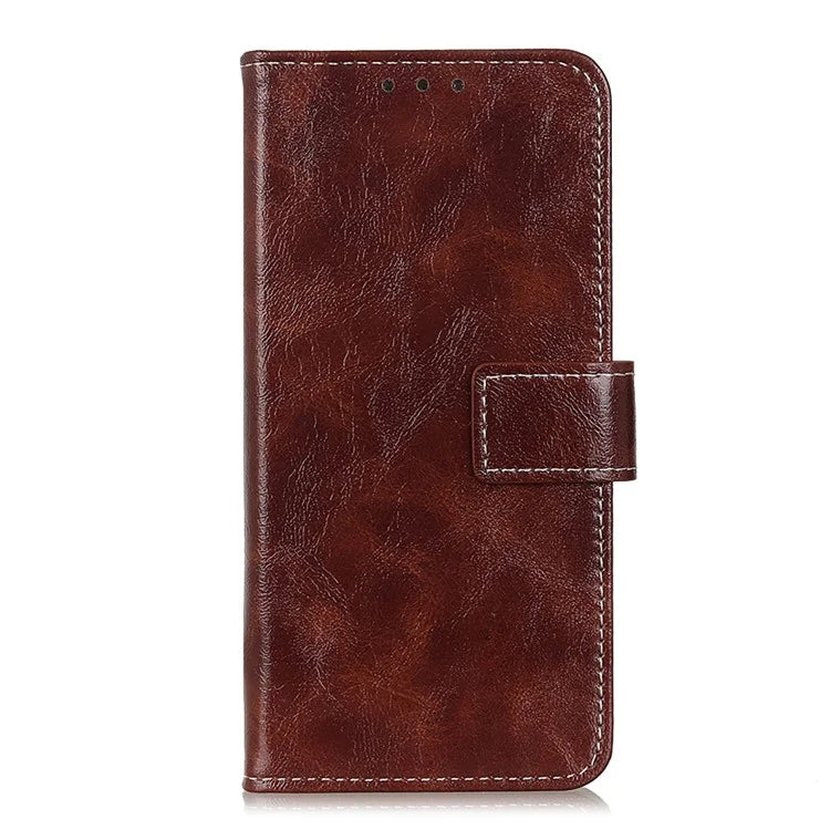 For Sony Xperia 5 VI Case Crazy Horse Texture Leather Phone Wallet Cover