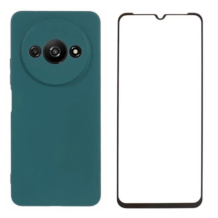 WANLONFENG RB2 Series for Xiaomi Redmi A3 / Poco C61 4G Case with Screen Film TPU Phone Cover