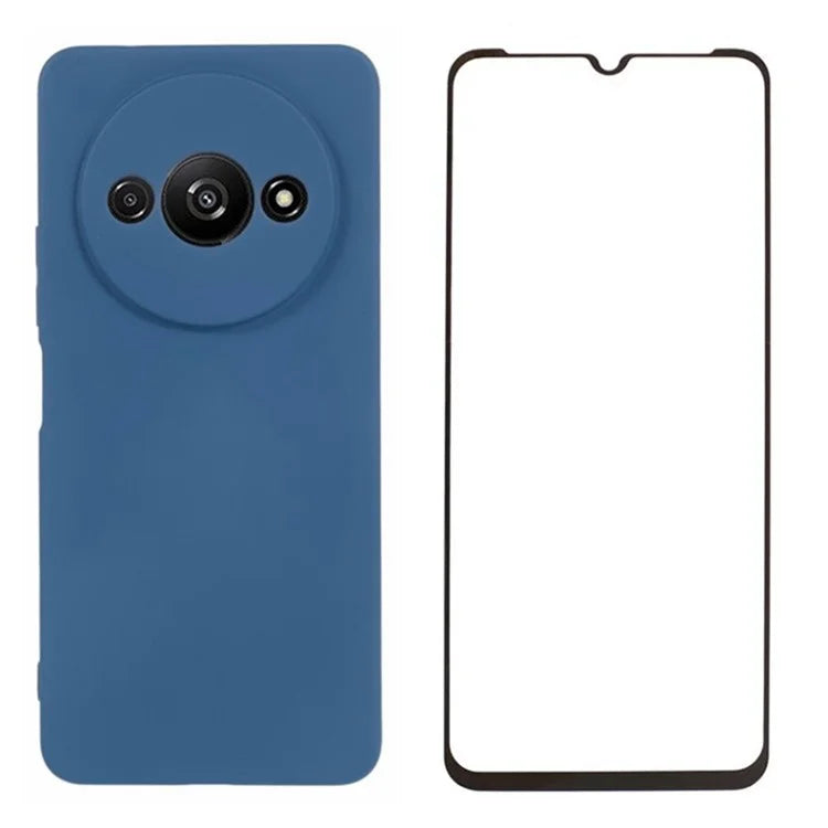 WANLONFENG RB2 Series for Xiaomi Redmi A3 / Poco C61 4G Case with Screen Film TPU Phone Cover