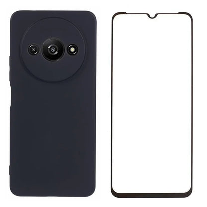 WANLONFENG RB2 Series for Xiaomi Redmi A3 / Poco C61 4G Case with Screen Film TPU Phone Cover