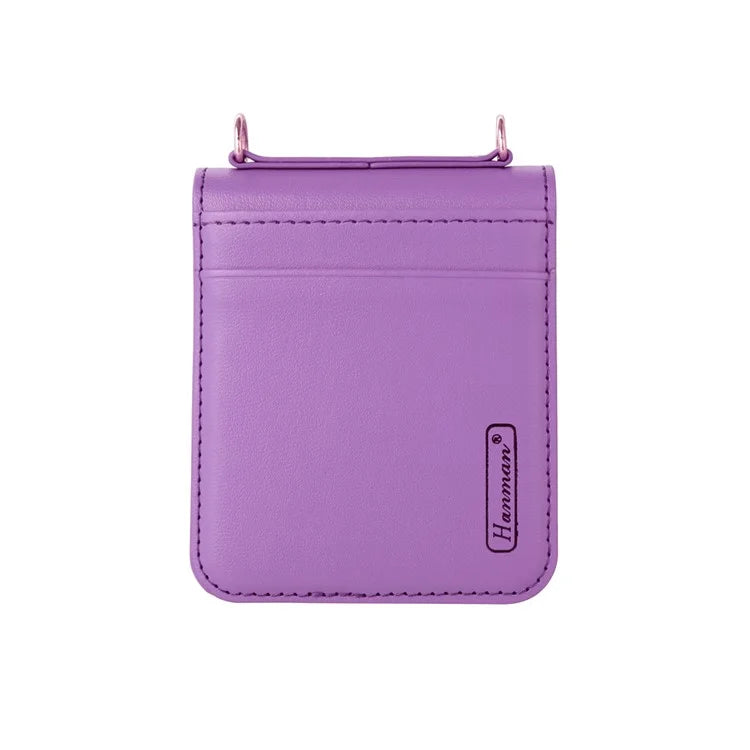 HANMAN Mill Series Flip Cover for Samsung Galaxy Z Flip6 5G Case PU Leather Phone Cover with Card Slot