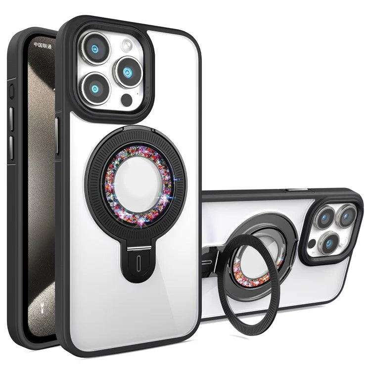 For iPhone 14 Pro Max Case Compatible with MagSafe Kickstand PC+TPU Phone Cover