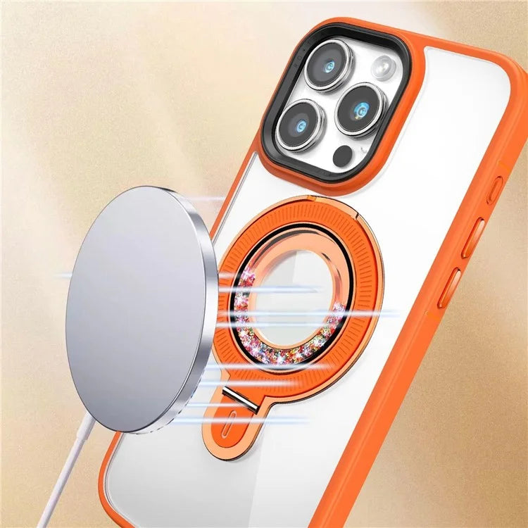 For iPhone 14 Pro Max Case Compatible with MagSafe Kickstand PC+TPU Phone Cover