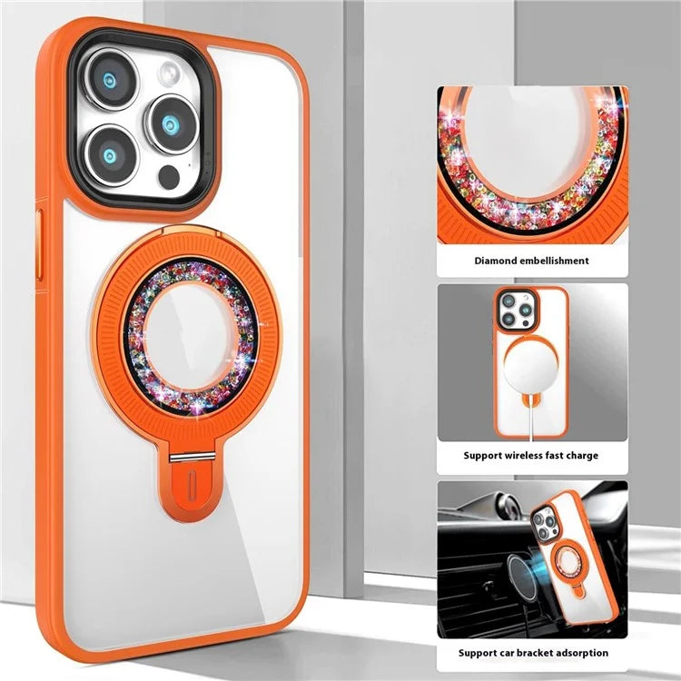For iPhone 14 Pro Max Case Compatible with MagSafe Kickstand PC+TPU Phone Cover