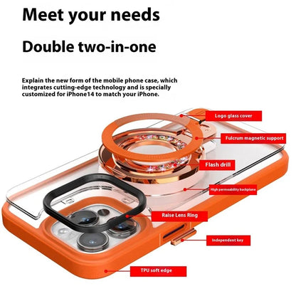 For iPhone 14 Pro Max Case Compatible with MagSafe Kickstand PC+TPU Phone Cover