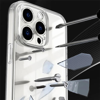 For iPhone 13 Pro Case Tempered Glass+TPU Shockproof Corner Phone Cover