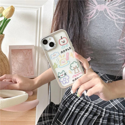 For iPhone 14 Case Pattern Design PC+TPU Phone Cover