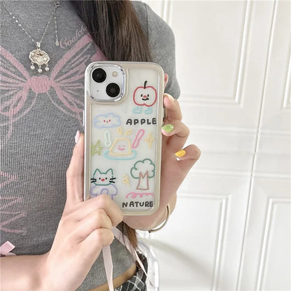 For iPhone 14 Case Pattern Design PC+TPU Phone Cover