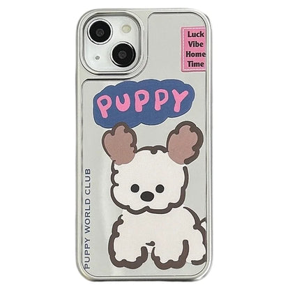 For iPhone 15 Case Silver Edge Pattern Design PC+TPU Phone Cover