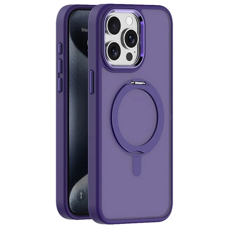 For iPhone 13 Pro Max Case Compatible with MagSafe Ring Kickstand TPU+Acrylic Phone Cover