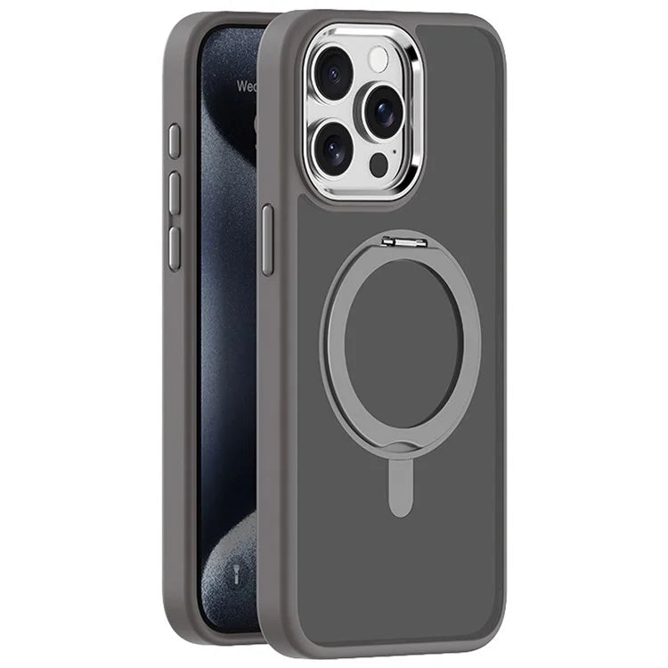 For iPhone 13 Pro Max Case Compatible with MagSafe Ring Kickstand TPU+Acrylic Phone Cover