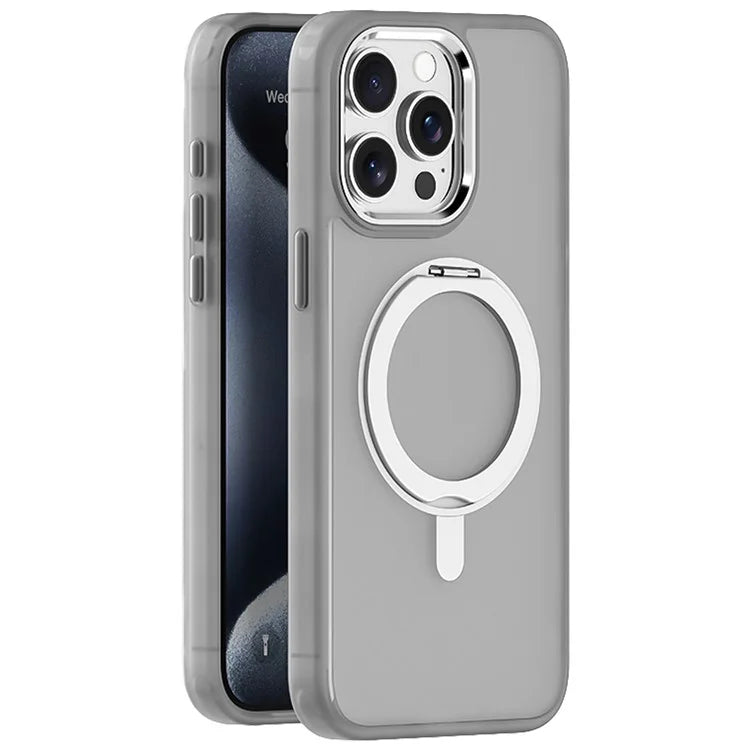For iPhone 13 Pro Max Case Compatible with MagSafe Ring Kickstand TPU+Acrylic Phone Cover