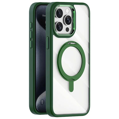 For iPhone 15 Pro Case Invisible Ring Holder Kickstand TPU+Acrylic Phone Cover