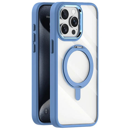 For iPhone 15 Pro Case Invisible Ring Holder Kickstand TPU+Acrylic Phone Cover