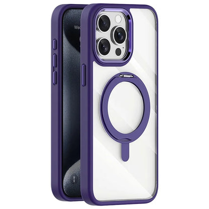 For iPhone 15 Pro Case Invisible Ring Holder Kickstand TPU+Acrylic Phone Cover