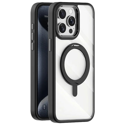 For iPhone 15 Pro Case Invisible Ring Holder Kickstand TPU+Acrylic Phone Cover