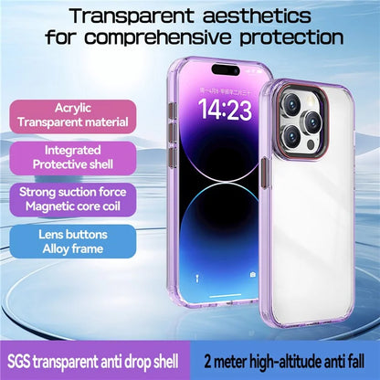 For iPhone 15 Pro Max Case PC+TPU Clear Shockproof Phone Cover