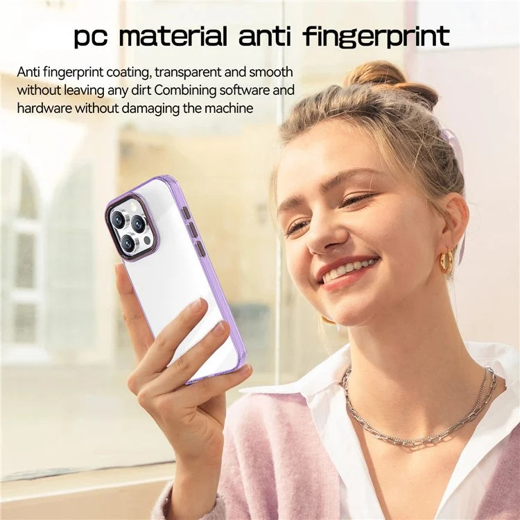For iPhone 15 Pro Max Case PC+TPU Clear Shockproof Phone Cover