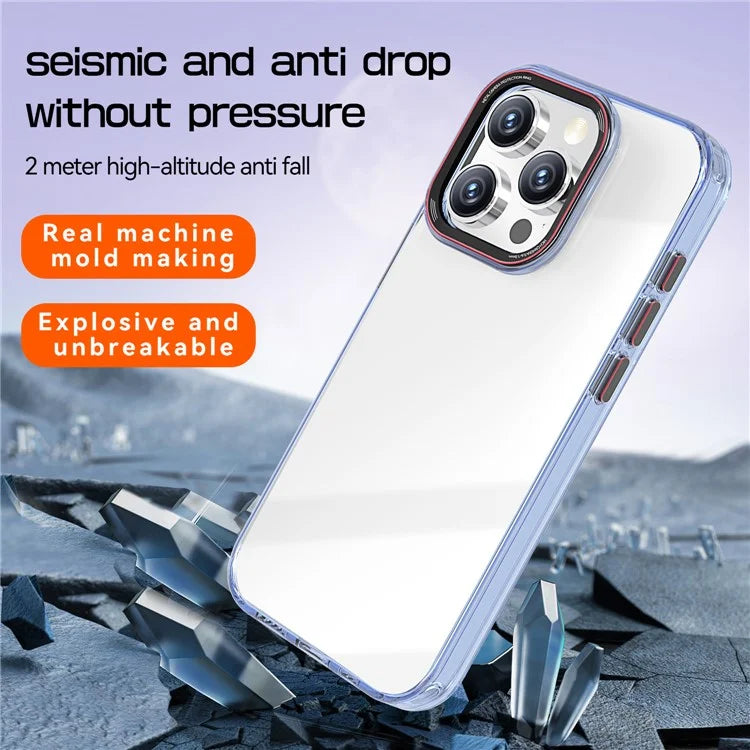 For iPhone 15 Pro Case PC+TPU Clear Phone Cover Drop Protection