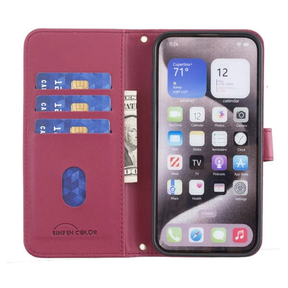 BINFEN COLOR BF34 for Google Pixel 8 Case Square Grid PU Leather Folio Flip Cover