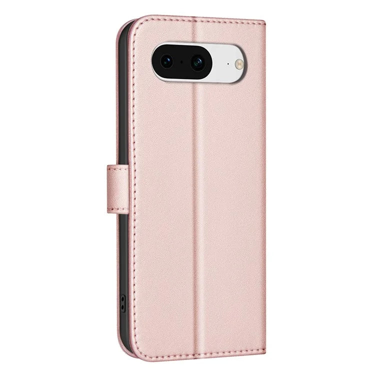 BINFEN COLOR BF34 for Google Pixel 8 Case Square Grid PU Leather Folio Flip Cover