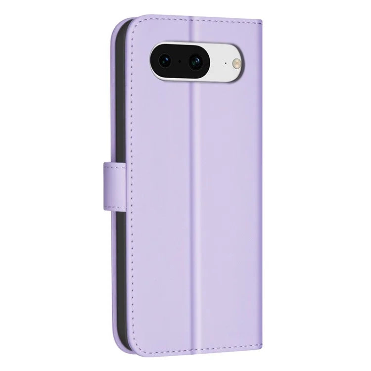 BINFEN COLOR BF34 for Google Pixel 8 Case Square Grid PU Leather Folio Flip Cover