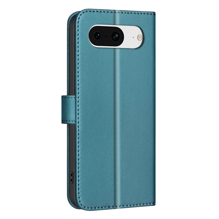 BINFEN COLOR BF34 for Google Pixel 8 Case Square Grid PU Leather Folio Flip Cover