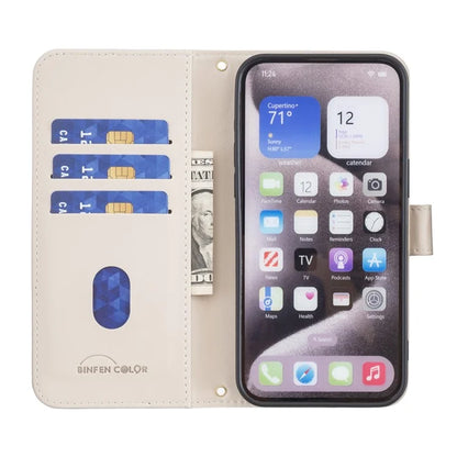 BINFEN COLOR BF34 for Google Pixel 9 Pro Leather Phone Case Square Grid Pattern