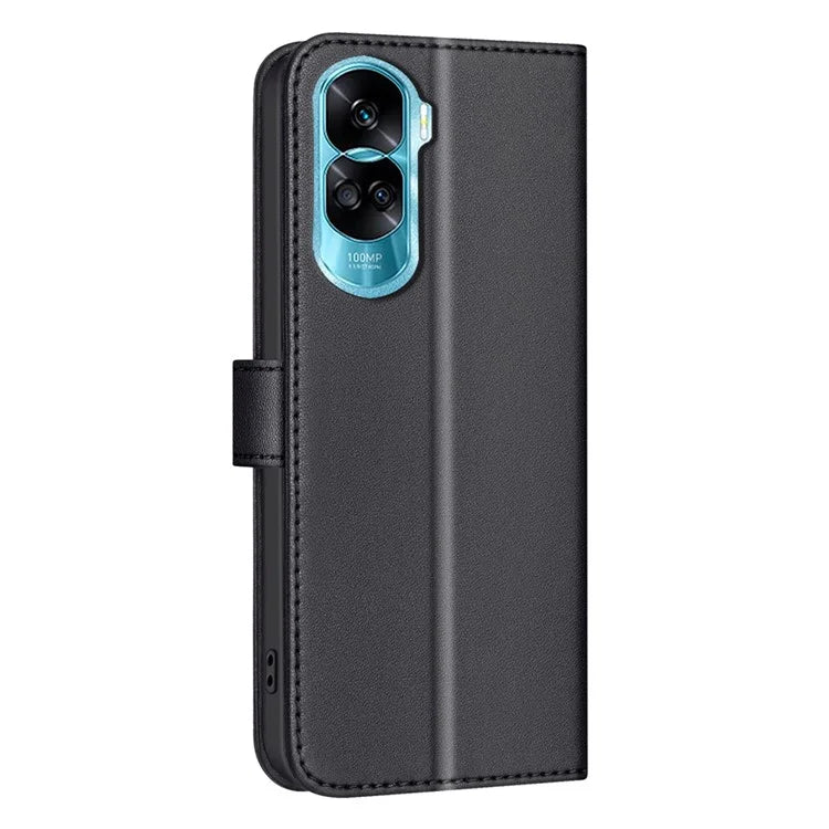 BINFEN COLOR BF34 for Honor X50i 5G / 90 Lite 5G Case Square Grid Pattern Leather Cover