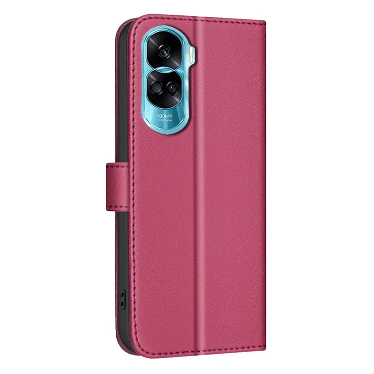 BINFEN COLOR BF34 for Honor X50i 5G / 90 Lite 5G Case Square Grid Pattern Leather Cover