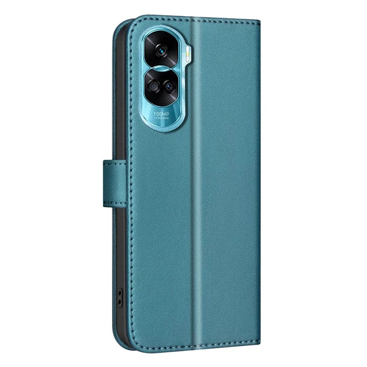 BINFEN COLOR BF34 for Honor X50i 5G / 90 Lite 5G Case Square Grid Pattern Leather Cover