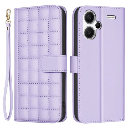 BINFEN COLOR BF34 for Xiaomi Redmi Note 13 Pro+ 5G Case Square Grid PU Leather Cover