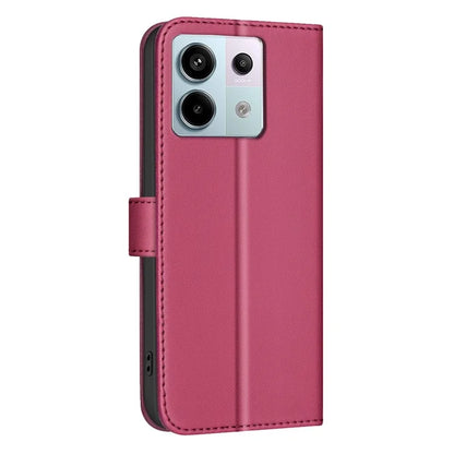 BINFEN COLOR BF34 for Xiaomi Poco X6 5G / Redmi Note 13 Pro 5G Leather Case Wallet Square Grid