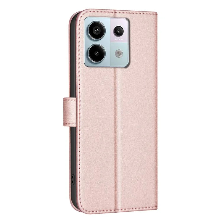 BINFEN COLOR BF34 for Xiaomi Poco X6 5G / Redmi Note 13 Pro 5G Leather Case Wallet Square Grid