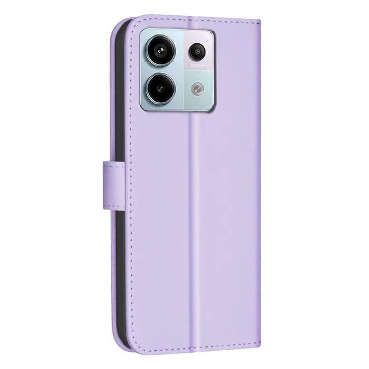 BINFEN COLOR BF34 for Xiaomi Poco X6 5G / Redmi Note 13 Pro 5G Leather Case Wallet Square Grid