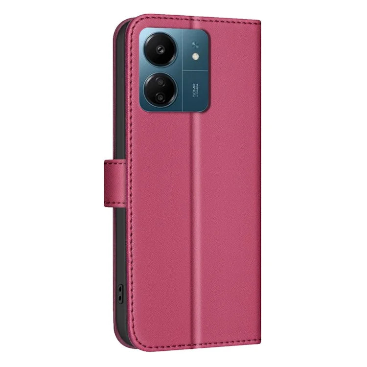 BINFEN COLOR BF34 for Xiaomi Poco M6 5G / Redmi 13R 5G / 13C 5G / 13C 4G / Poco C65 4G Leather Phone Case Wallet