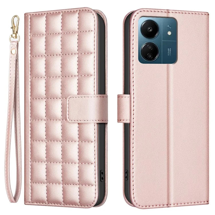 BINFEN COLOR BF34 for Xiaomi Poco M6 5G / Redmi 13R 5G / 13C 5G / 13C 4G / Poco C65 4G Leather Phone Case Wallet