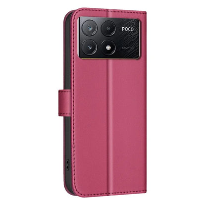 BINFEN COLOR BF34 for Xiaomi Poco X6 Pro 5G / Redmi K70E 5G Leather Phone Case Square Grid