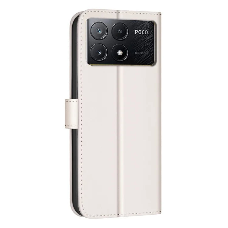 BINFEN COLOR BF34 for Xiaomi Poco X6 Pro 5G / Redmi K70E 5G Leather Phone Case Square Grid