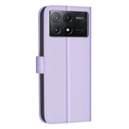 BINFEN COLOR BF34 for Xiaomi Poco X6 Pro 5G / Redmi K70E 5G Leather Phone Case Square Grid