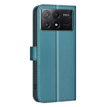 BINFEN COLOR BF34 for Xiaomi Poco X6 Pro 5G / Redmi K70E 5G Leather Phone Case Square Grid
