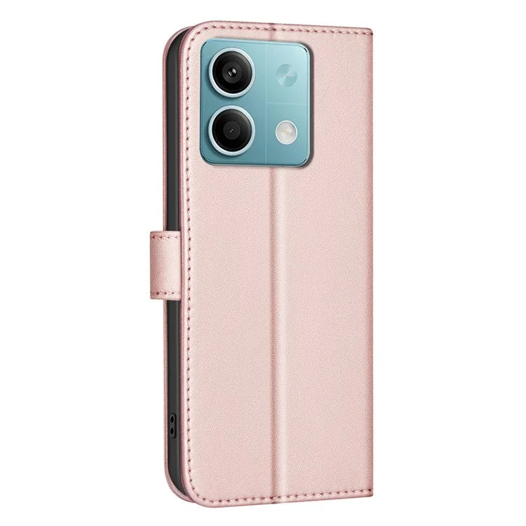 BINFEN COLOR BF34 for Xiaomi Redmi Note 13 4G Leather Case Wallet Phone Cover with Strap