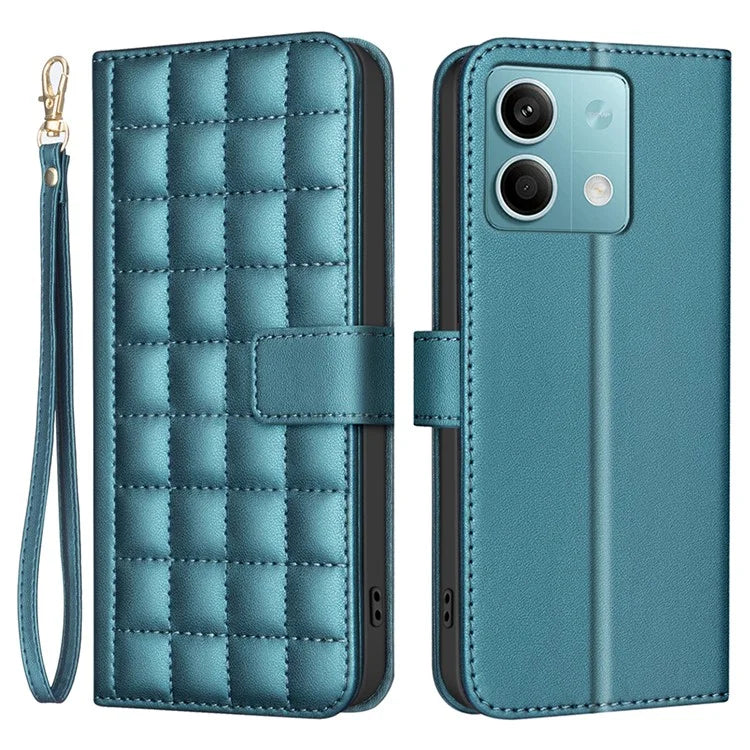 BINFEN COLOR BF34 for Xiaomi Redmi Note 13 4G Leather Case Wallet Phone Cover with Strap